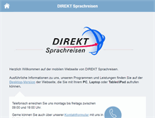 Tablet Screenshot of direkt-sprachreisen.de